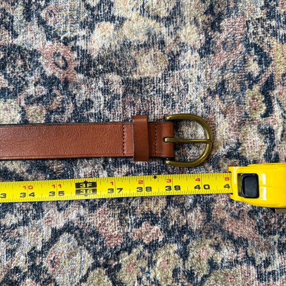 Madewell Medium Perfect Leather Belt - Brown & Gold - Picture 7 of 7